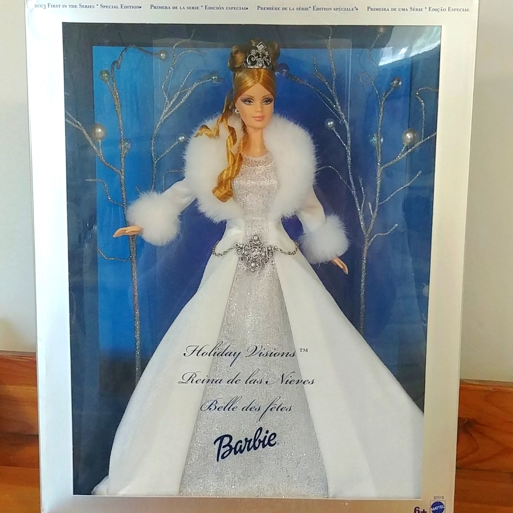 NEW 2003 Holiday Visions Barbie + 2 Bonus Barbie Gifts